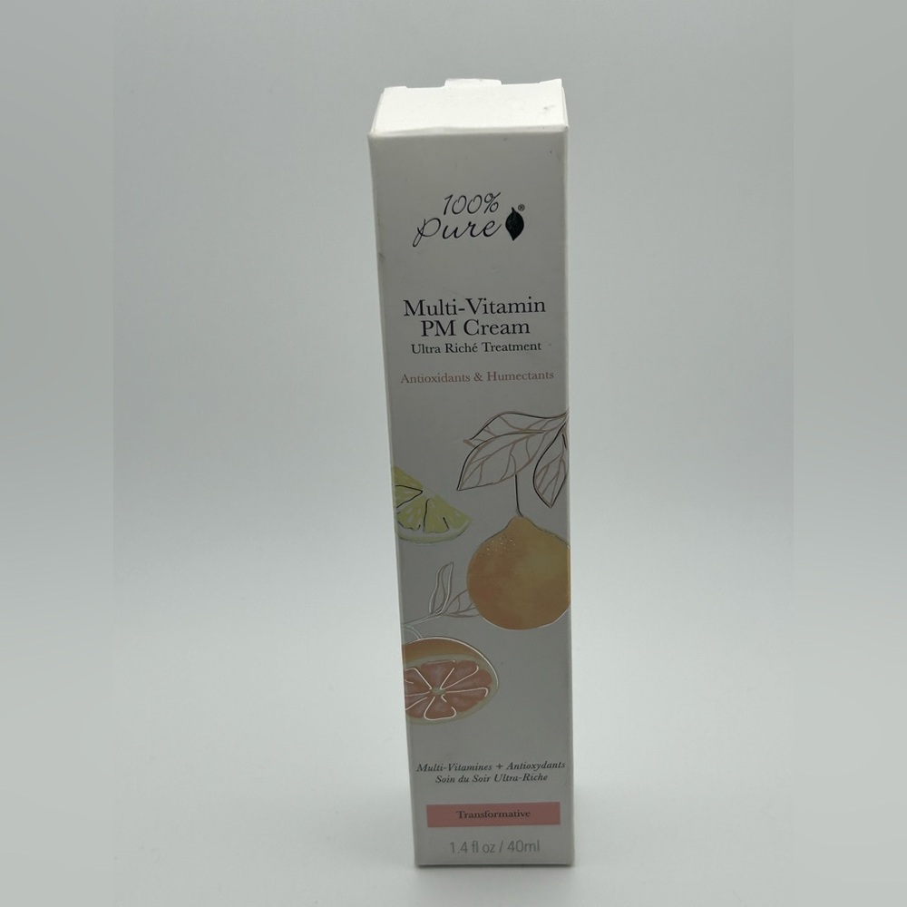 100% Pure Multi-Vitamin + Antioxidants Ultra Riché PM Treatment 1.4 fl oz /40 ml